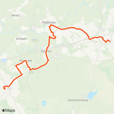 The Burnley Bus Company  map