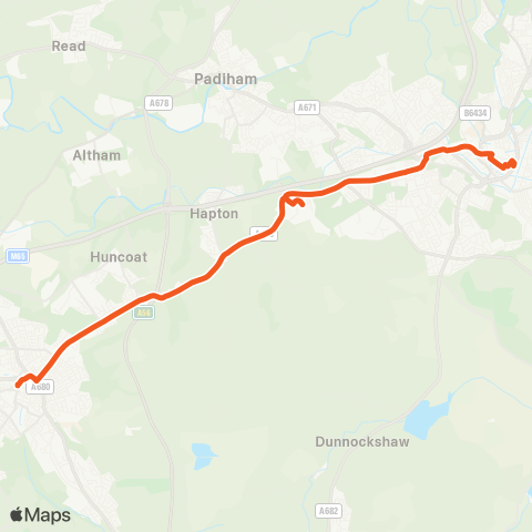 The Burnley Bus Company  map
