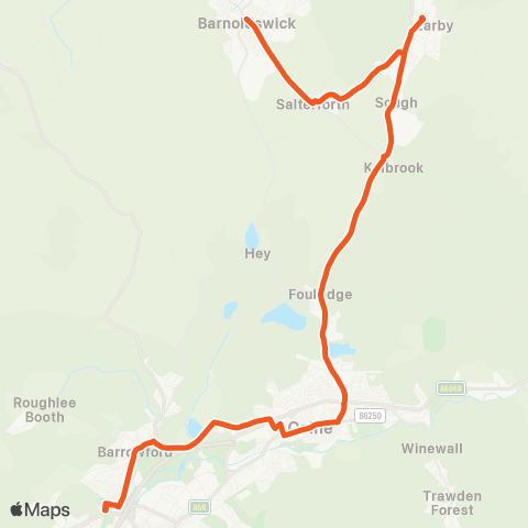 The Burnley Bus Company  map