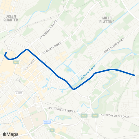 Tyrers Coaches Printworks - Etihad Stadium map