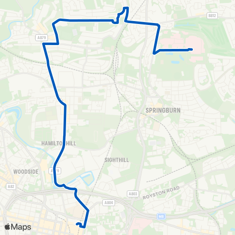 McColls Travel Belmont Road - Buchanan Bus Station map