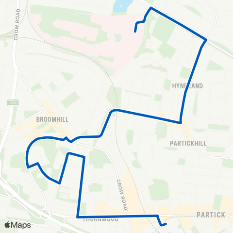 McColls Travel Bus Sta - Gartnavel Hosp Main Entrance map