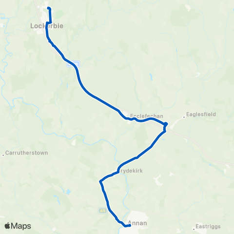 McCall's Coaches Butts Street - Broomhouses map