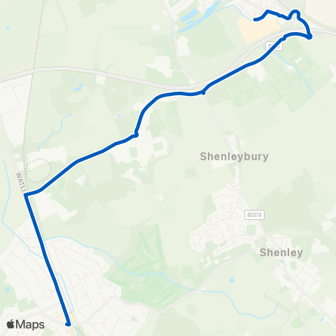Lucketts of Watford Recreation Ground - Colney Fields Retail Pk map