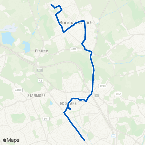 Metroline Travel Rc Church - Carlisle Road Colindale map