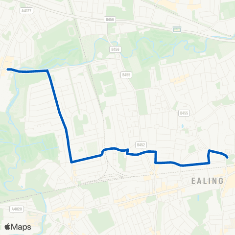 Metroline Travel Clifton Rd (Ub6) - Haven Green / Ealing Bway map