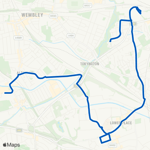 Metroline Travel Alperton Sainsbury's - Mitchell Way map