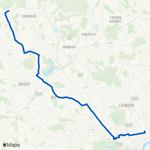 Metroline Travel Red Lion Square - Stanmore Station map