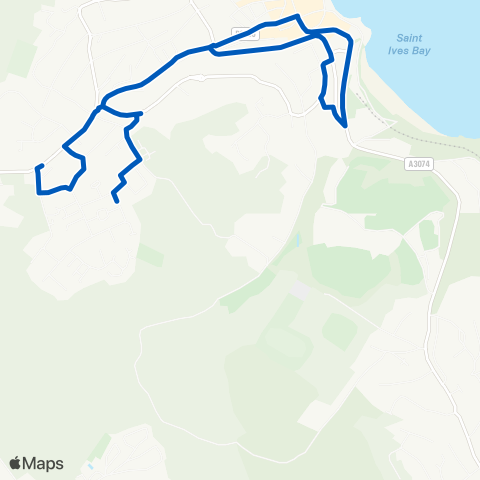 St Ives Minibus Services  map
