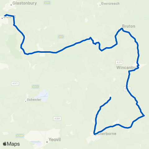 South West Coaches Strode College - Kings Arms map