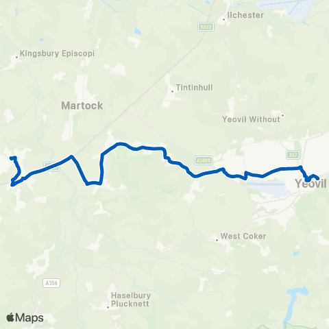 South West Coaches Bus Station - South Petherton Hospital map
