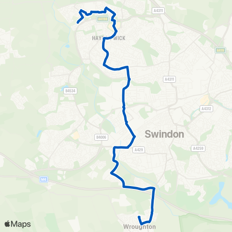 Swindon's Bus Company  map