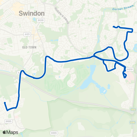 Swindon's Bus Company  map