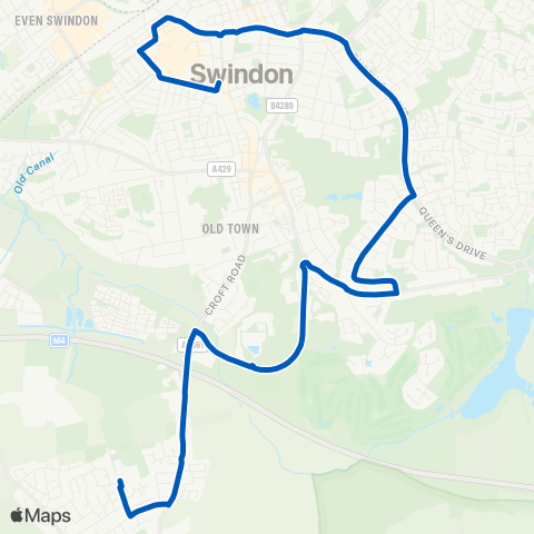 Swindon's Bus Company  map