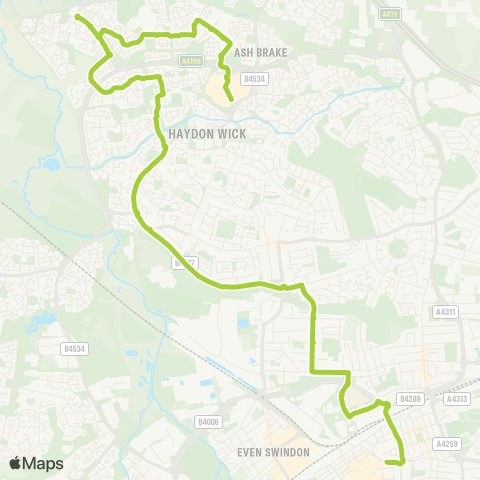 Swindon's Bus Company  map
