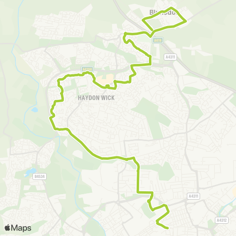 Swindon's Bus Company  map