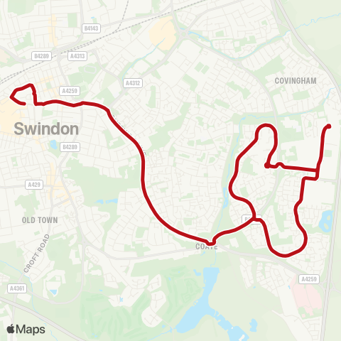Swindon's Bus Company  map