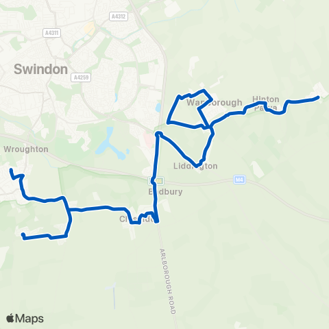 Swindon's Bus Company  map