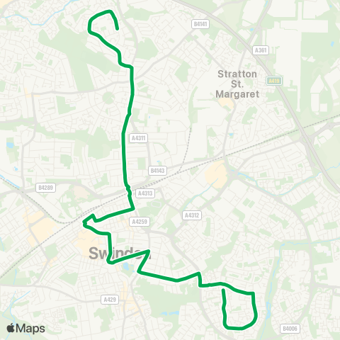 Swindon's Bus Company  map