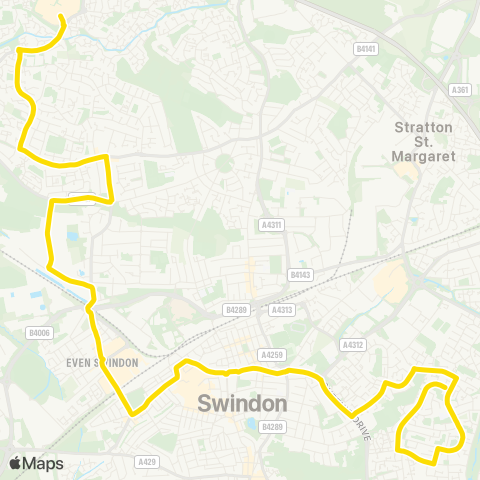 Swindon's Bus Company  map