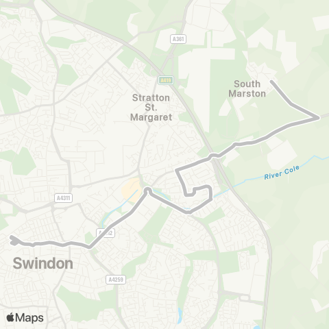 Swindon's Bus Company  map