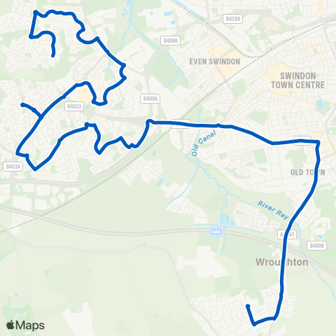 Swindon's Bus Company  map