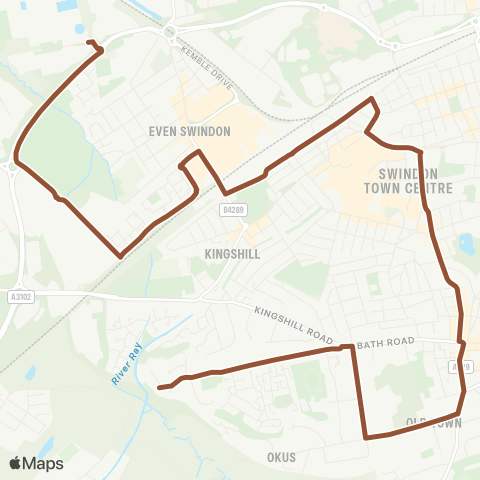 Swindon's Bus Company  map