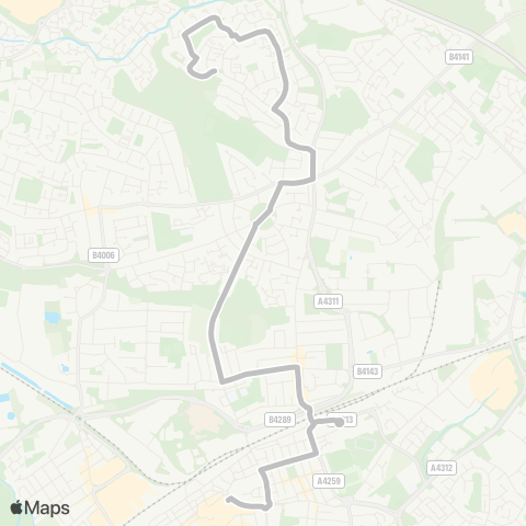 Swindon's Bus Company  map