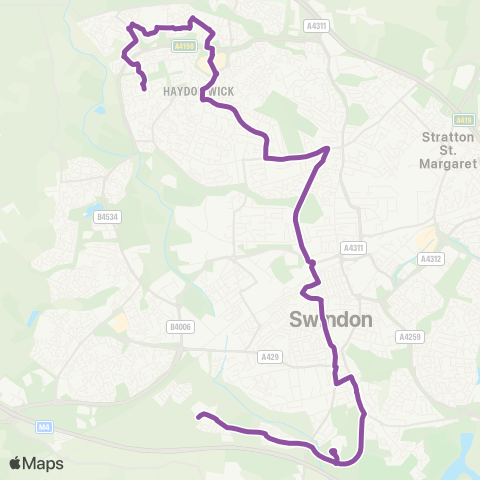 Swindon's Bus Company  map