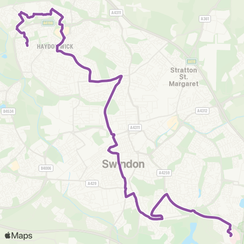 Swindon's Bus Company  map