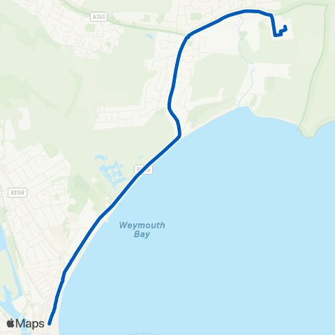 South West Coaches Kings Statue - Haven Seaview map