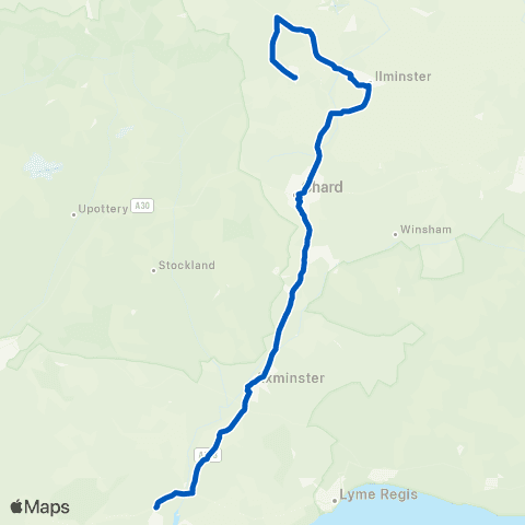 Rooster Bus Harepath Hill - Garth Cottage map