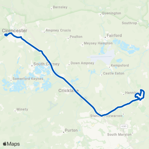 Swindon's Bus Company  map