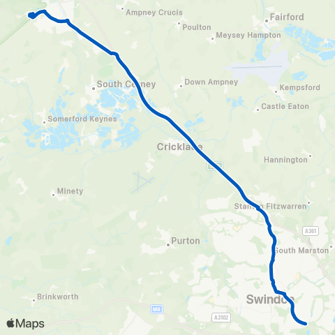 Swindon's Bus Company  map