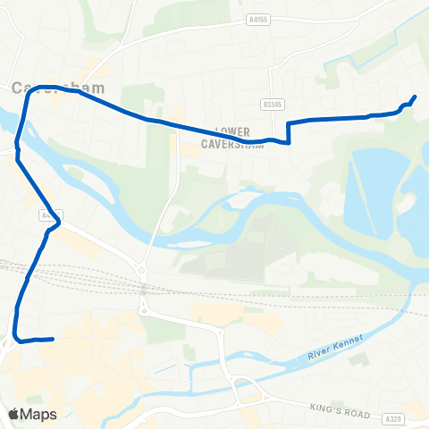 Reading Buses Friar Street - Nire Road map