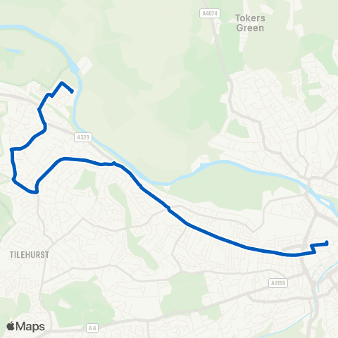 Reading Buses Chestnut Grove - Station Road map