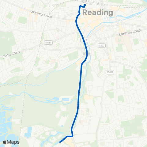 Reading Buses South West Interchange - Reading Stadium map