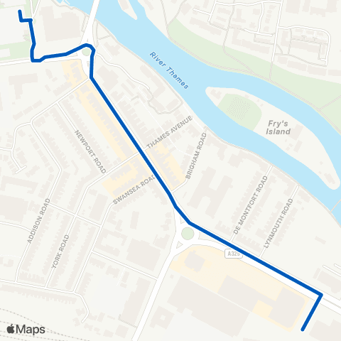 Reading Buses Thames Promenade car Pk - Sta N Interchange map
