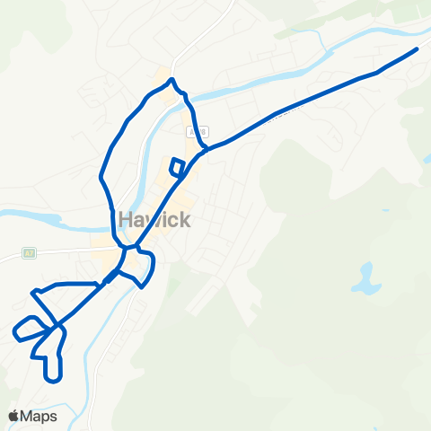 Scottish Borders Council Mart Street Bus Stance - Oliver Place map