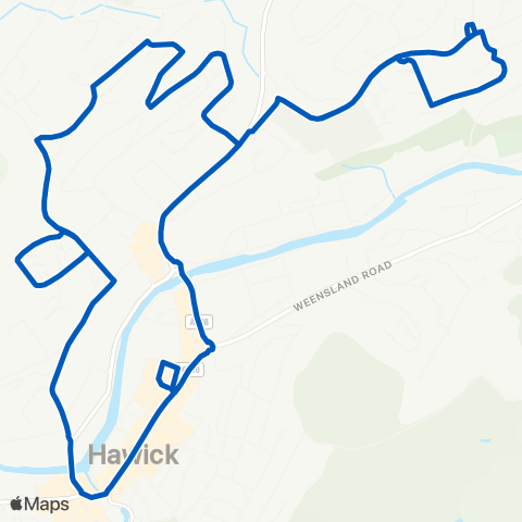 Scottish Borders Council Mart Street Bus Stance - Oliver Place map