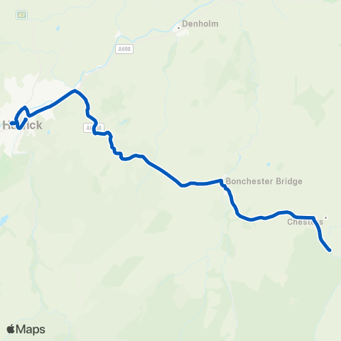 Scottish Borders Council Oliver Place - Southdean Bridge map