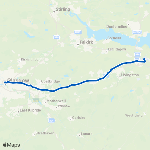 Scottish Citylink Airport - Buchanan Bus Station map