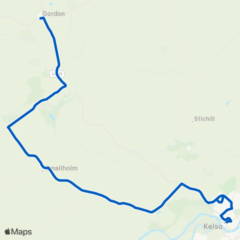 Scottish Borders Council Ford Court - Woodmarket Bus Shelter map