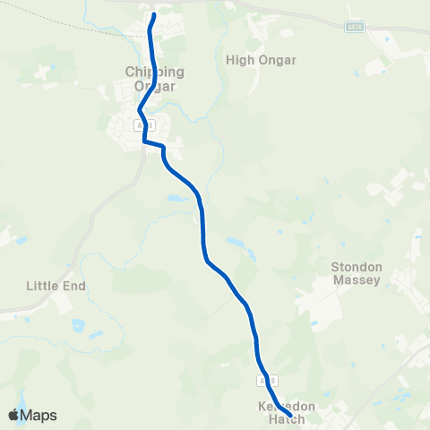 NIBSbuses Four Wantz - Church Road map