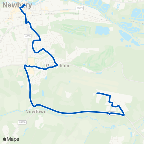 Newbury & District Venture West - Newbury Wharf map