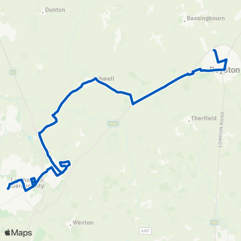 Richmonds Coaches Tesco - Broadway map