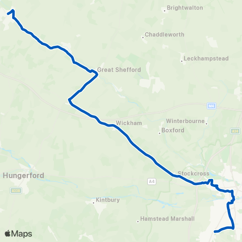 Newbury & District Market Square - Newbury Station map