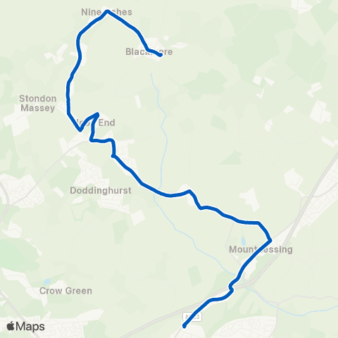 NIBSbuses Bus Terminus - Shenfield School map