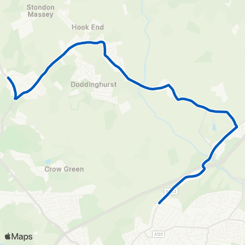 NIBSbuses Church Road - High School map