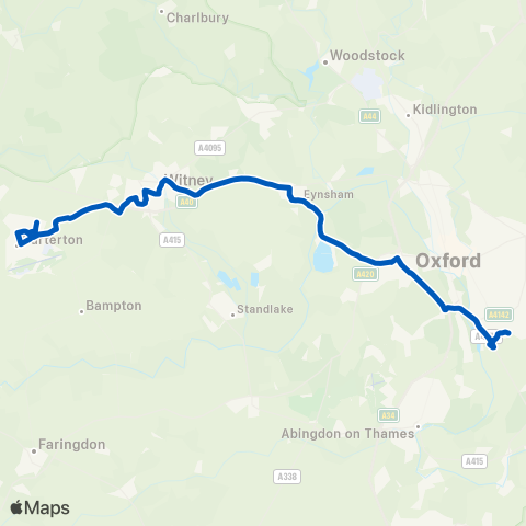 Pulhams Coaches Teasel Way - Kassam Stadium map
